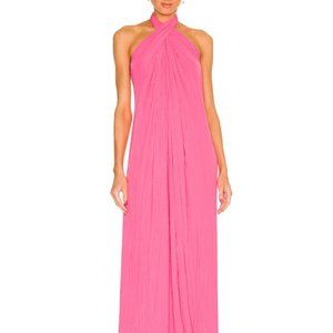 Stunning Pink Long Gown with open Back from Revolve